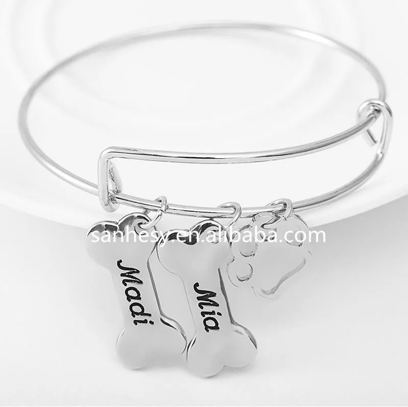 Dropshipping Alloy Personalized Name Charm Custom Engraving Dropshipping Alloy Personalized Name