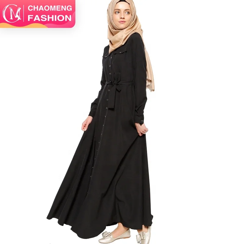 

9044# Latest abaya Egypt Kaftan abaya Islamic black Muslim polyester dress abaya modest indonesia muslim dress