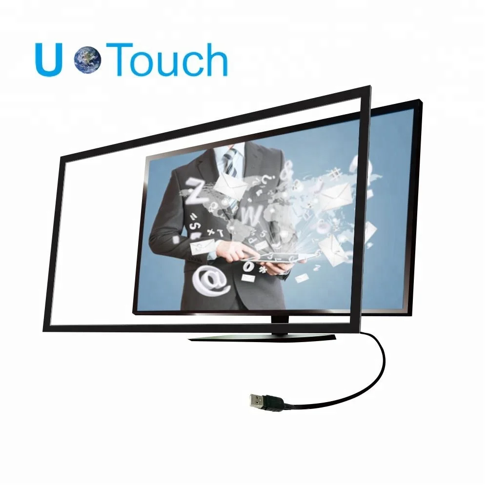 

32"42"43"48" 49" 50" 55" 60" 65"70"75" 80" 82 "86 " ir touch screen frame / make your tv touch screen / touch screen overlay kit, Black