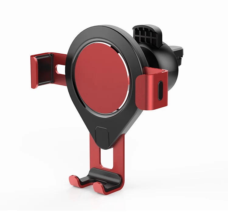 

360 Degree Rotation Stable Reliable Car Air Vent Cell Phone Holder For Iphone 6 7 8 Plus, Black;red