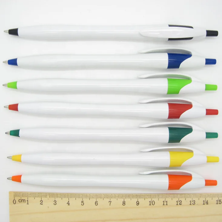cheap promotion pen, plastic ball point pen, color barrel and color parts (2)