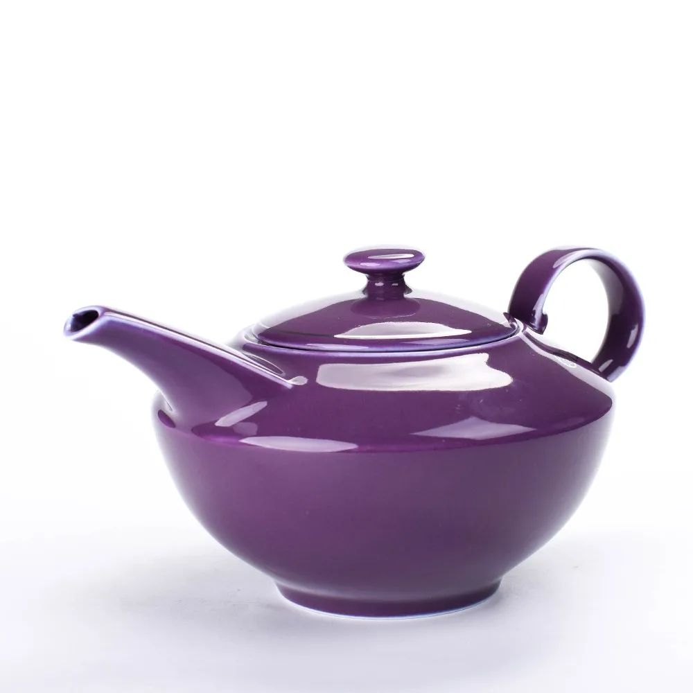 Ready To Ship 450ml Modern Purple Color Glazed Ceramic Teapot With