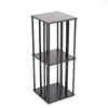 wooden 2 tier swivel CD rack