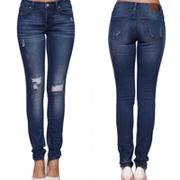 

European and American new style Ladies' long jeans Summer denim pants Slim-fit cotton trousers Women pants