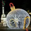 Best Factory Price Shopping Centre Lighted Giant Outdoor Decorative 3d Led Large Ball Motif Lights