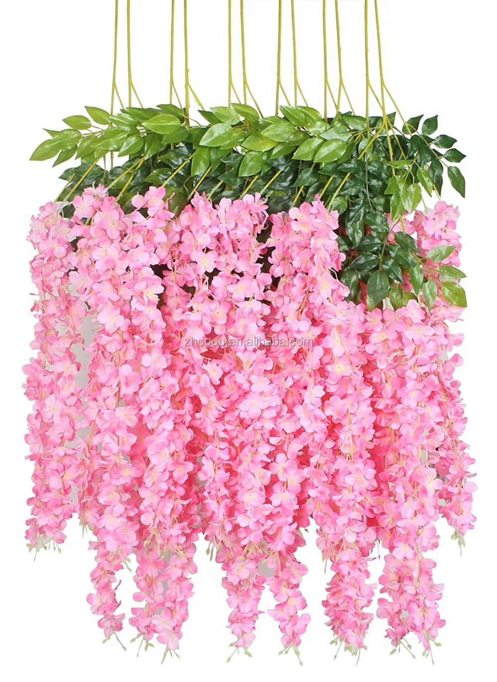 Zero Promotional Hot Sale Hanging Silk Wisteria Flowers Arch Wall Decoration Silk Wisterial
