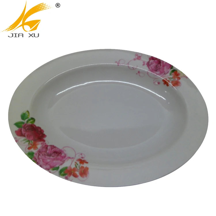 
30% melamine oval plate with customized printing A1 melamine dinner plate 
