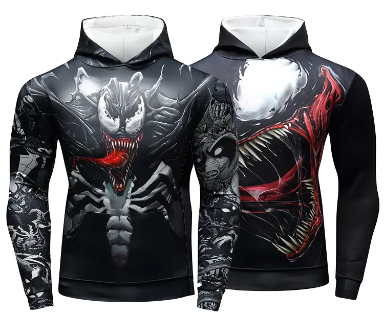 Guangzhou clothing manufacturer custom 3d printed active hoodies high quality customised hoodies