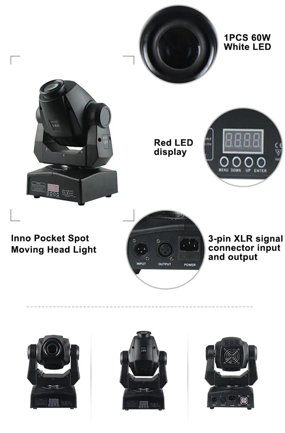 LED Moving Head 60W Mini LED Spot