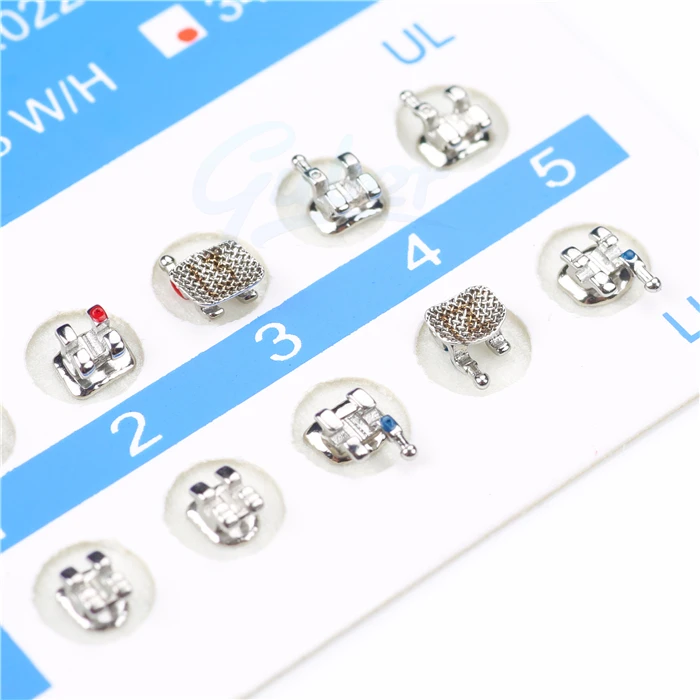 dentist 80 Bold Mesh Base Metal Braces Roth 018 Brackets 3 4 5 Hook