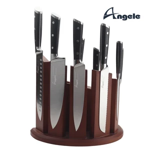 Image of High Carbon Stainless Steel Kitchen Knife Set with Magnetic Knife Block