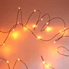 Orange color Black wire LED copper wire fairy string lights for holiday Halloween decoration