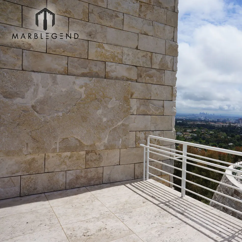
Chinese beige travertine natural finished used for outside wall 