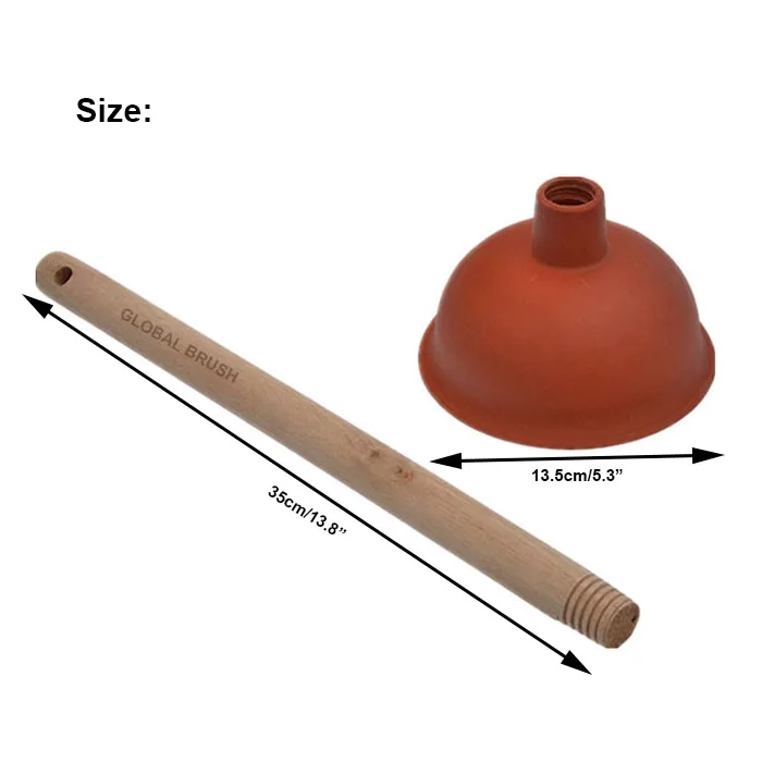 Hq305 German Quality Wooden Stick 13.5cm Tpr Toilet Plunger Buy Tpr