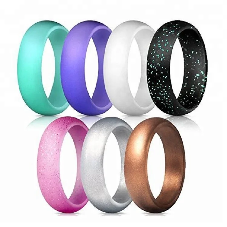 

Silicone Wedding Ring Medical Grade Silicone Band for Men, Customization