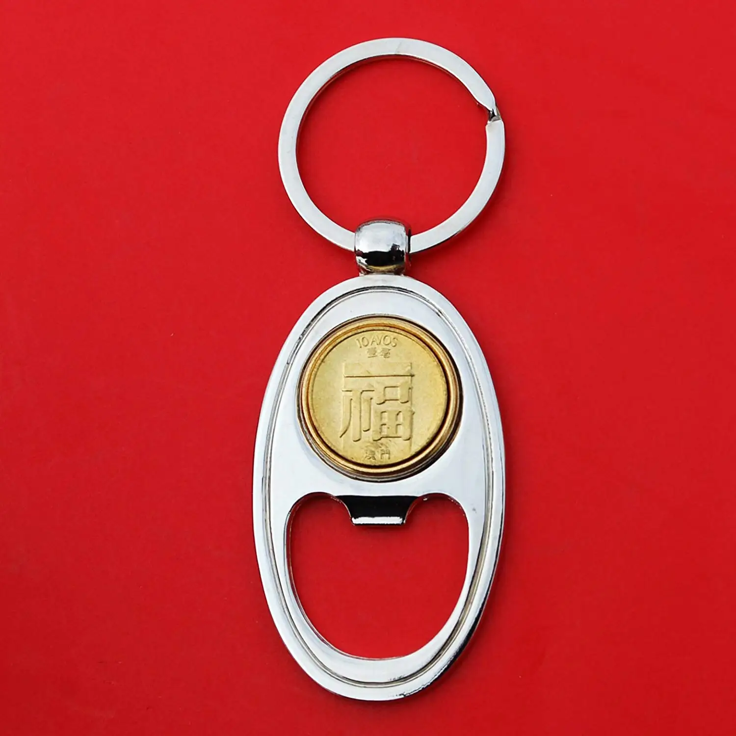 24K Gold Plated JFK Kennedy Half Dollar US Coin Chinese Symbol for LONGEVITY
