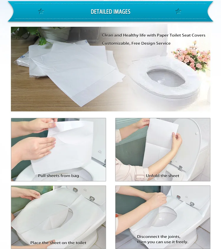 1/16 Fold Travel Pack Custom Printed Disposable Flushable Paper Toilet