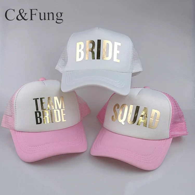 team bride baseball caps