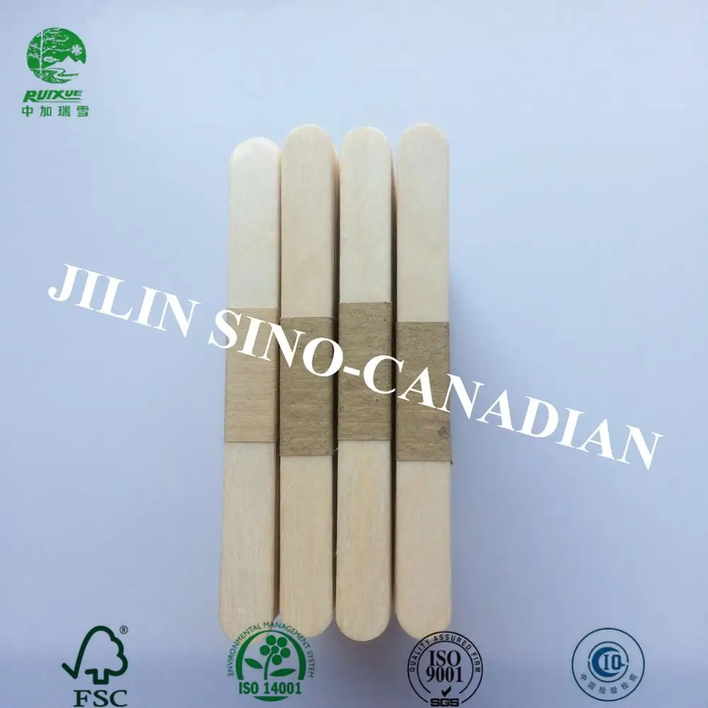 
93mm birch wood ice cream stick spoon with printed logo 