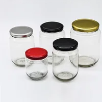 

30ml-1000ml empty round hermetic pickle food jam glass storage jar with lug cap