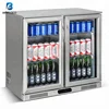 2 door undercounter bar fridge with stainless steel hinged doors under counter beer freezer for beer cooling SC-208FS