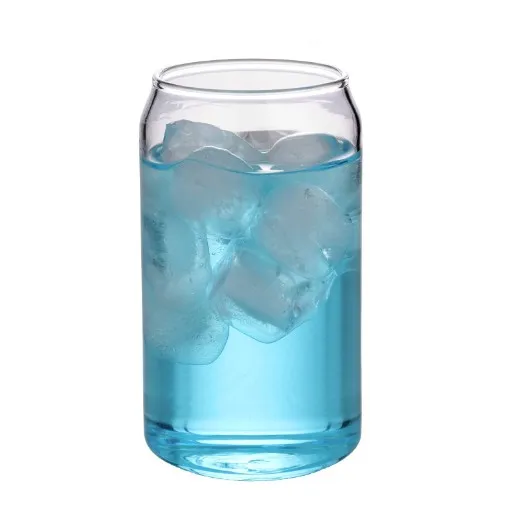 

Custom Logo Drinkware high borosilicate heat proof glass 16 oz Pint Beer glass can, Transparent