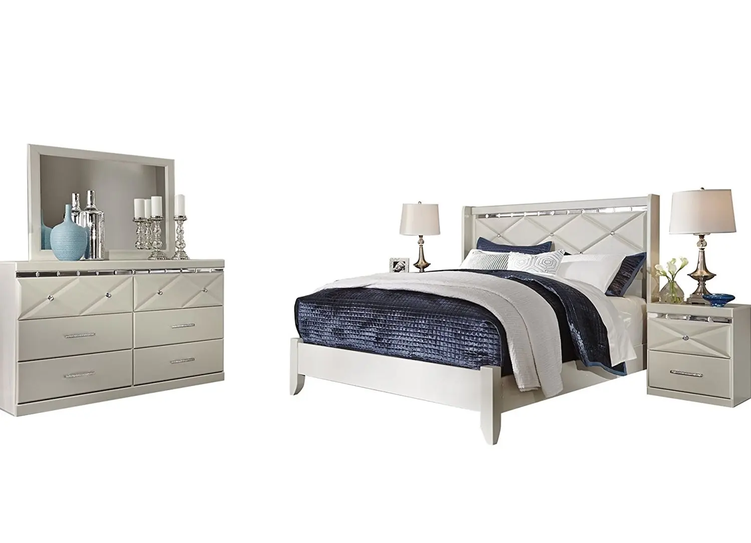 Buy Ashley Dreamur 5PC Bedroom Set Full Panel Bed Dresser Mirror Two