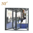 Office tempered interior glass bifold doors