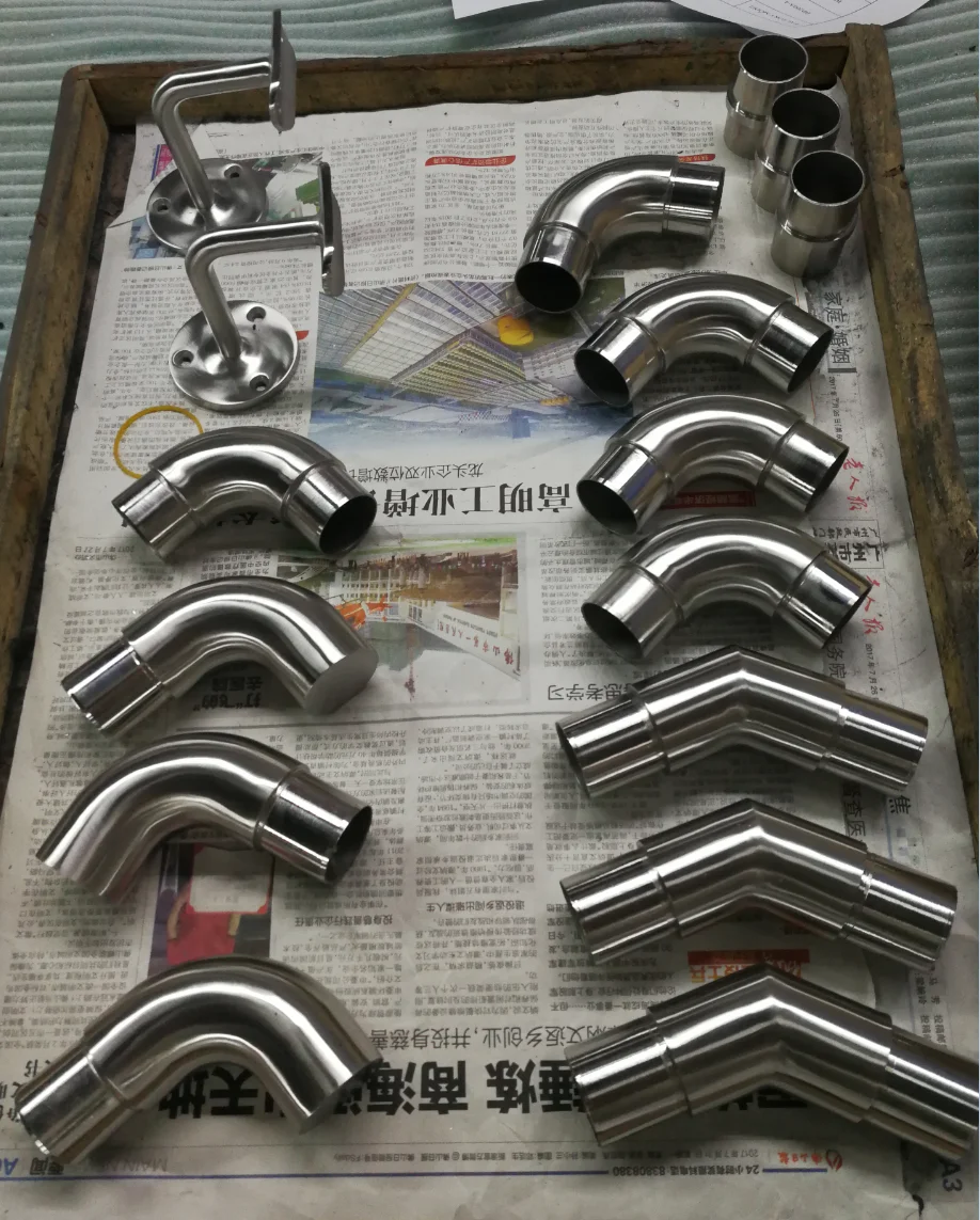 handrial 90 degree mirror finishing elbow joint
