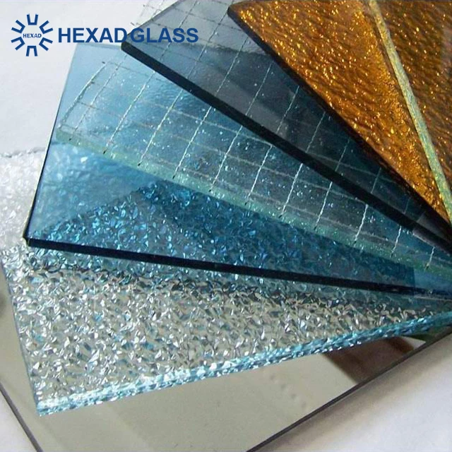 3mm 5mm 6mm Clear Nashiji Mesh Polished Fireproof Wired Glass With