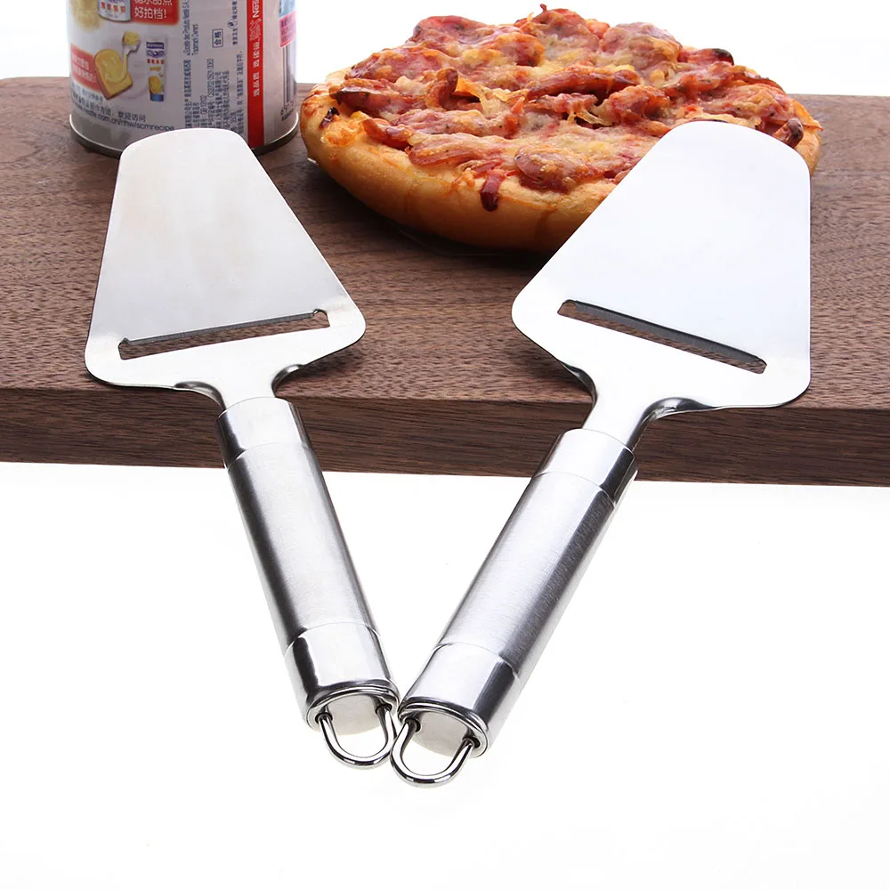 HF0131 Wholesale 2 in 1 Stainless Steel Cheese Knife Cheese Turner Slicer