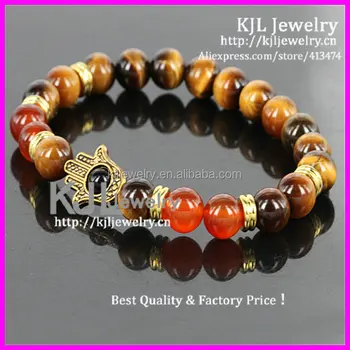 tiger eye charm bracelet