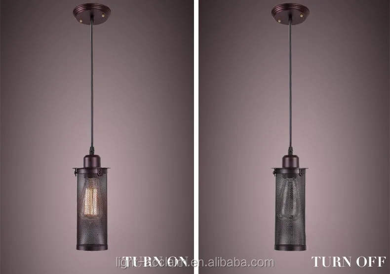 Medieval Rusty Industrial Metal Lamp Shades With Vintage Hanging Wire