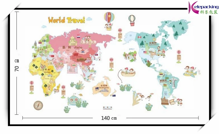 壁のステッカーの装飾世界地図子供のための教育おもちゃ Buy