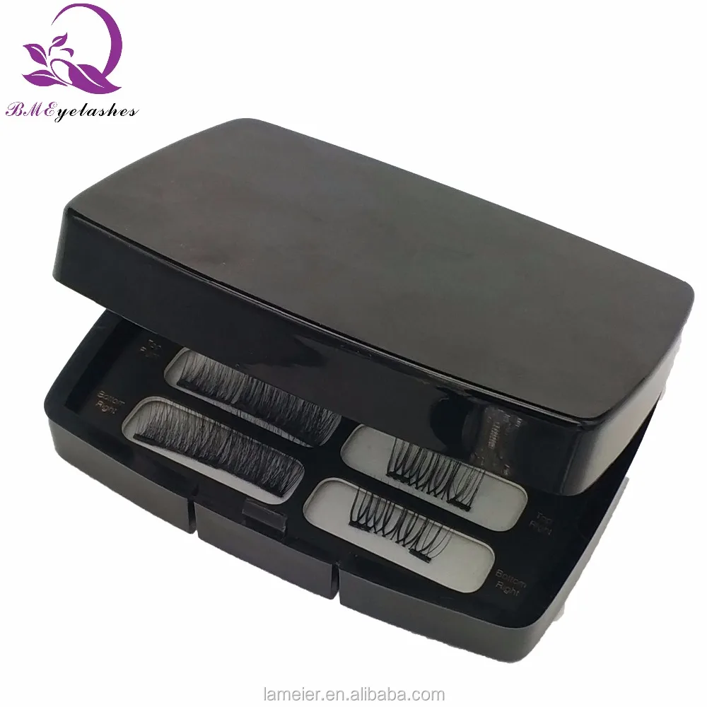 

Best Selling Products Makeup Suppliers China Magnetic custom made false Eyelashes, Black 3d magnet lashes