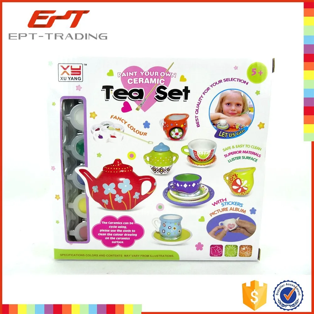 paint your own ceramic tea set