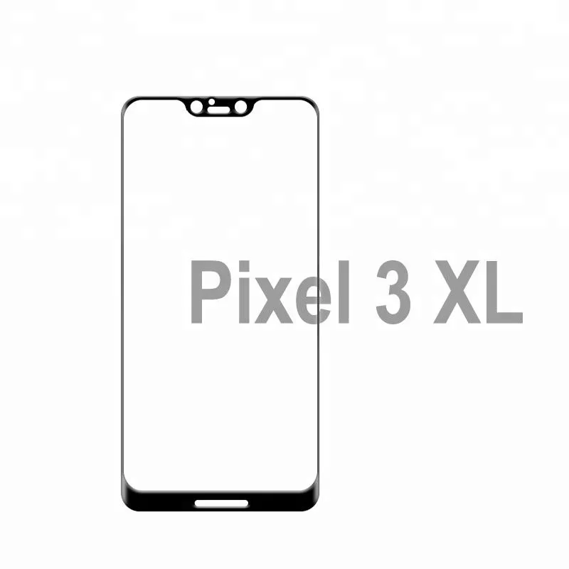 

3D Full Cover 9H Tempered Glass For Google Pixel 3 XL, Black;transparent