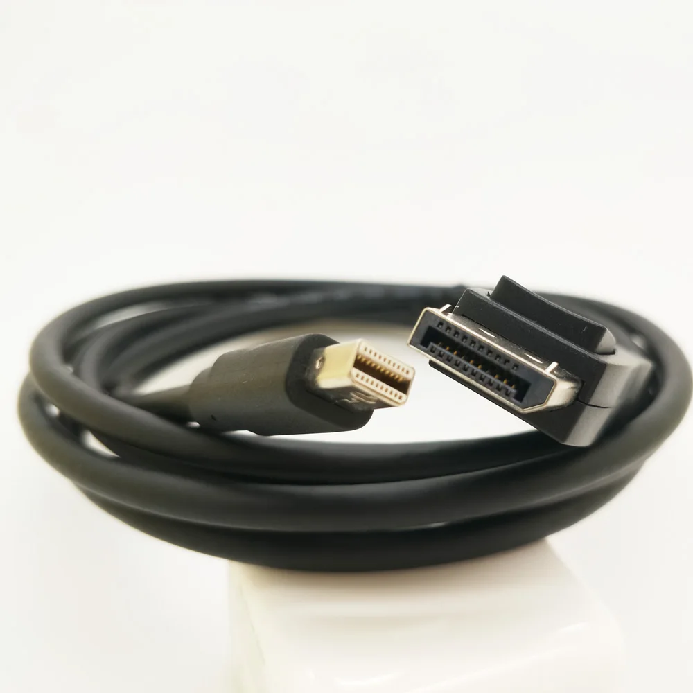 Mini DisplayPort на DisplayPort кабель (Mini DP к DP) в черных 6 футов