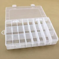 

FY fashionLife Essential 24 Compartment Storage Box Practical Adjustable Plastic Case for Bead Rings Jewelry Display Organizer