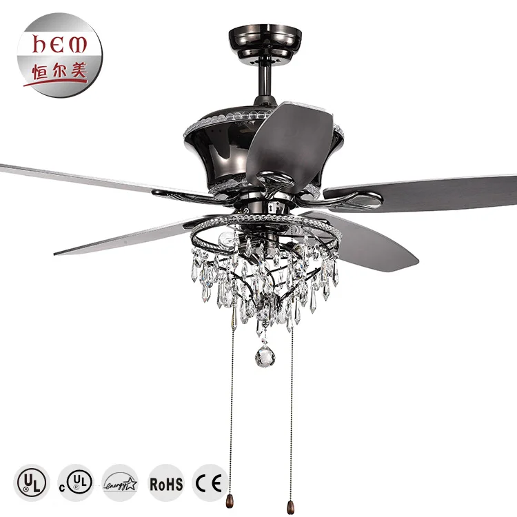 
Saving energy most popular better design crystal ceiling fan LED crystal fan lamp for sale 