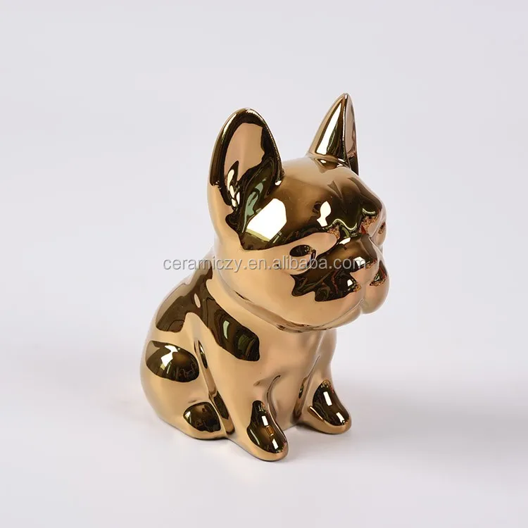 unpainted ceramic dog figurines