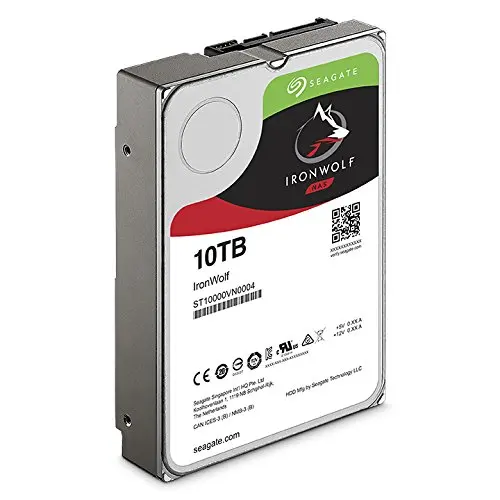 

Seagate IronWolf NAS 7200RPM Internal SATA Hard Drive 10TB 6Gb/s 3.5-Inch (ST10000VN0004)