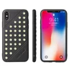 Original Fierre Shann Cases Rivet Design Antiskid Feeling Full Body Protection Phone Case for iPhone X