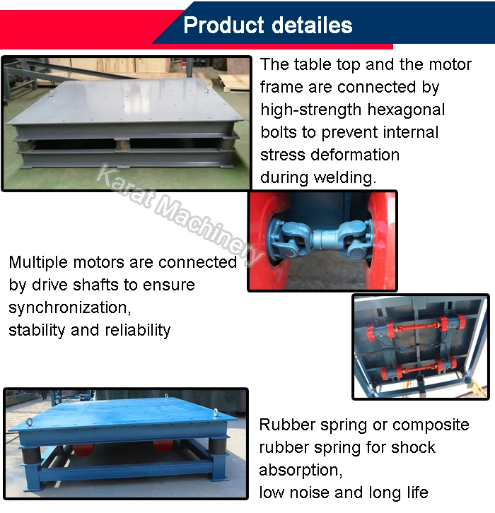 Concrete vibrator electric vibrating table for sale