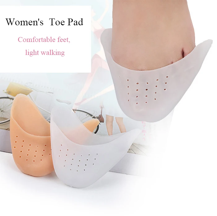 

Ballet toe protection protector, silicone material and silicone type insoles shoe toe protector for dance toe pads, Skin/white