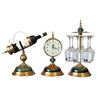 American creative alloy wine cup rack seat clock European living room porch wine cabinet decoration