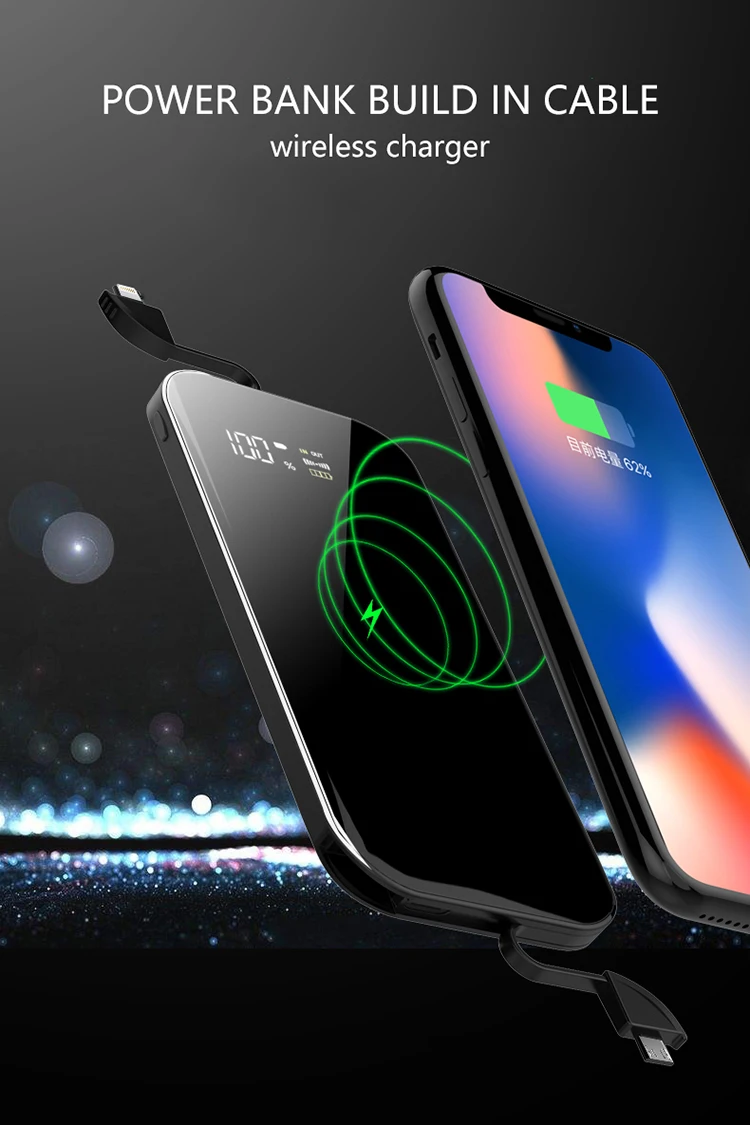 10000 Portable 10000mah Qi Fast Charging Banks And Powerbank