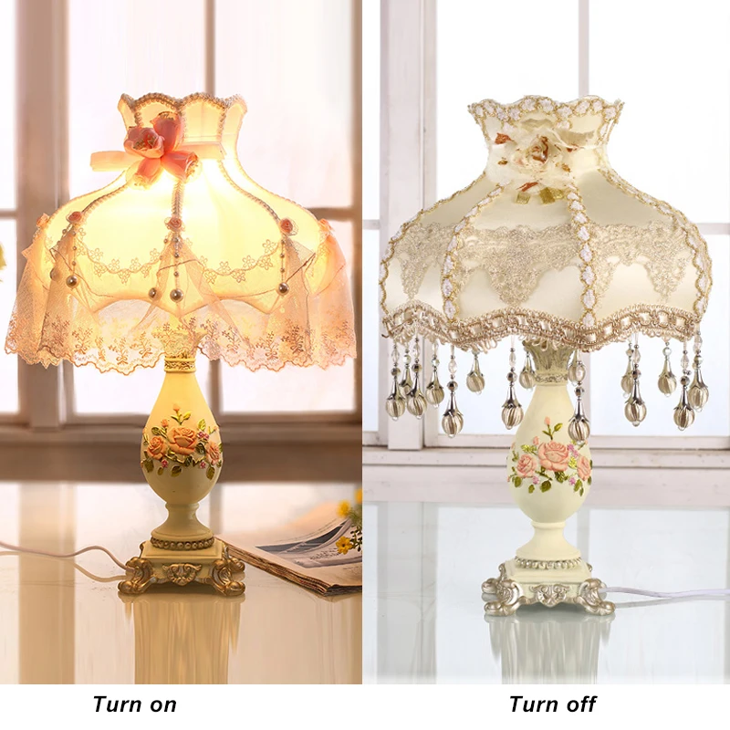 High quality Custom wedding desktop ornaments polyresin led table lamps with modern decorative table lights