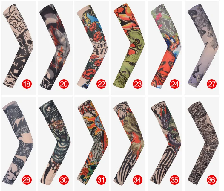 Hottest Funny Tattoo Arm Cycling Bike Bicycle Arm Warmers Cuff Sleeve