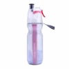 2019 Outdoor sports plastic cooling down mist spray drinking water bottle with straw